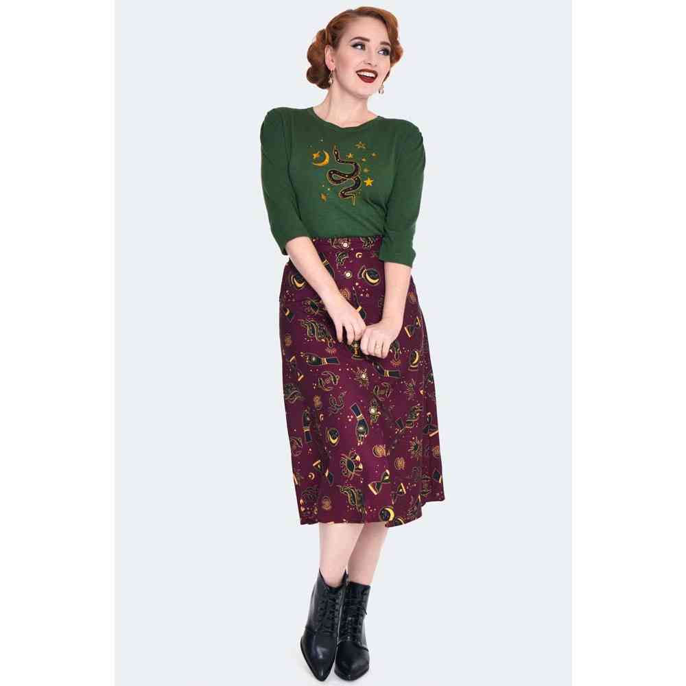 Voodoo Vixen - Serpent Embroidered Sweater - Green